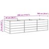 vidaXL Floreira Antracite 195 x 100 x 45 cm A&ccedil;o Galvanizado