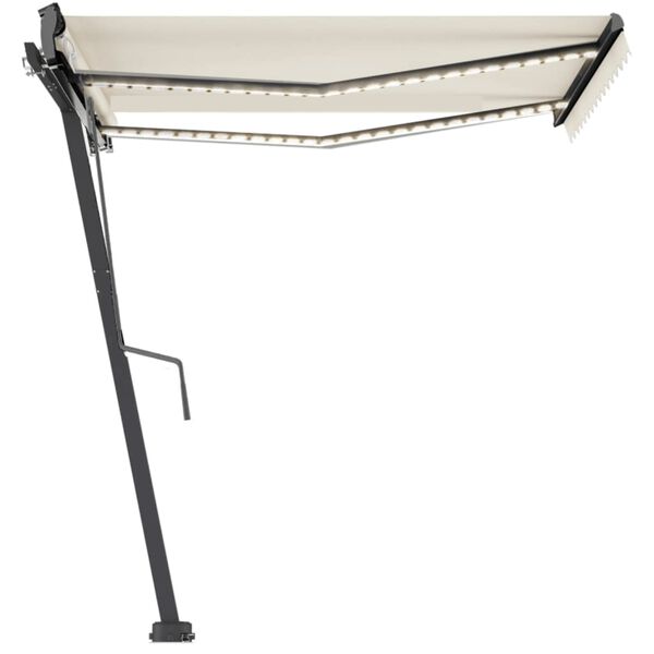 vidaXL Toldo autom&aacute;tico independente 350x250 cm cor creme