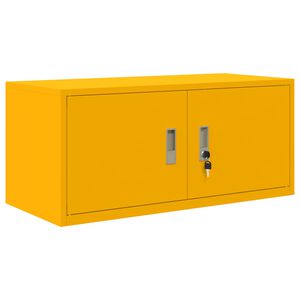 vidaXL Arm&aacute;rio de arruma&ccedil;&atilde;o Amarelo Mostarda 90 x 40 x 40 cm A&ccedil;o