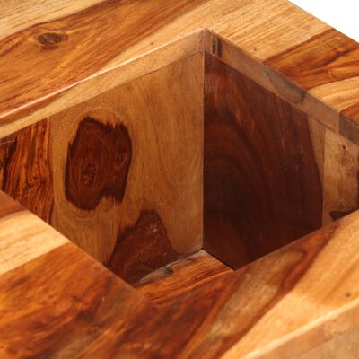 vidaXL Mesa de centro em madeira de sheesham maciça 70x70x30 cm
