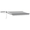 vidaXL Toldo Retr&aacute;til El&eacute;trico Antracite e Branco 3 x 2,5 m