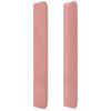 vidaXL Cabeceira cama c/ abas veludo 147x16x118/128 cm rosa