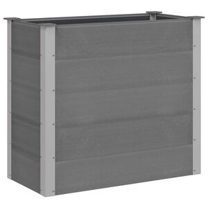 vidaXL Canteiro elevado para jardim WPC 100x50x91 cm cinzento