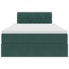 vidaXL Cama com Armazenamento Verde Escuro 120 x 200 cm Veludo