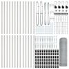 vidaXL Poste de Cerca Prateado 50 x 1 m (malha de 13 mm) A&ccedil;o