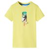 vidaXL T-shirt de crian&ccedil;a amarelo 116