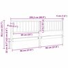vidaXL Cabeceira estofada Branco 200 cm Madeira de Pinheiro S&oacute;lida