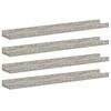 vidaXL Prateleiras de parede 4 pcs 60x9x3 cm cinzento cimento
