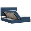 vidaXL Cama com Armazenamento com cabeceira Azul 200 x 200 cm Tecido