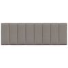 vidaXL Almofad&atilde;o de cabeceira Hanko 120 cm tecido cinzento-acastanhado