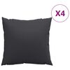 vidaXL Almofadas de sof&aacute; 4 pcs 40x40 cm tecido preto