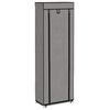 vidaXL Sapateira com cobertura 57x29x162 cm tecido cinzento