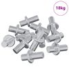 vidaXL Ganchos de Prateleira 4500 pcs Prateado 8,6 x 8,6 x 14,6 mm A&ccedil;o