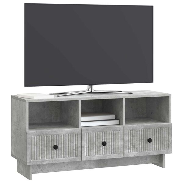 vidaXL Gabinete para TV com gaveta Cinzento Cimento 102 x 34,5 x 50 cm