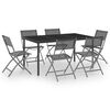 vidaXL 7 pcs conjunto de jantar para exterior a&ccedil;o