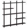 vidaXL Prateleira de Parede Carvalho Preto 102 x 13.5 x 102.5 cm