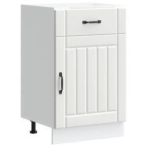 vidaXL Arm&aacute;rio de cozinha baixo Lucca derivados de madeira branco
