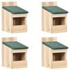 vidaXL Casas para p&aacute;ssaros 4 pcs 12x16x20 cm madeira de abeto