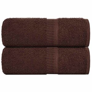 vidaXL Toalhas de rosto FROGN 2 pe&ccedil;as marrom 30x30 cm 360 g/m&sup2;