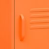 vidaXL Mesa de cabeceira 35x35x51 cm aço laranja