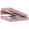 vidaXL Cama com Armazenamento com cabeceira Rosa 160 x 200 cm Veludo