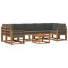 vidaXL Conjunto de Sof&aacute;s para Exterior 6 unid. Natural e Antracite