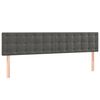 vidaXL Cabeceiras cinzento-escuro 180x5x78/88 cm veludo