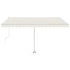 vidaXL Toldo automático independente 400x300 cm cor creme