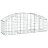 vidaXL Cesto gabi&atilde;o arqueado 150x50x40/60 cm ferro galvanizado