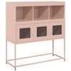 vidaXL Aparador 100,5x39x107 cm a&ccedil;o laminado a frio rosa