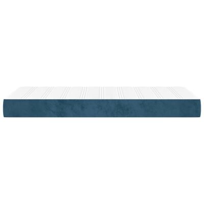 vidaXL Colchão de molas ensacadas 80x200x20 cm veludo azul-escuro