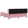 vidaXL Cama Box com colch&atilde;o com cabeceira Rosa 180 x 200 cm Veludo