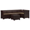 vidaXL Sof&aacute; de Jardim de 5 Pessoas com Almofadas Visual de Rattan PP