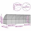 vidaXL Canil de Cachorro 3 pcs Prateado 6 x 2 x 2 m A&ccedil;o galvanizado