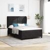 vidaXL Cama Box com colch&atilde;o com cabeceira Preto 190 x 140 cm Poli&eacute;ster