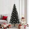 vidaXL &Aacute;rvore de Natal com 300 LEDs com suporte Preto 180 cm PVC