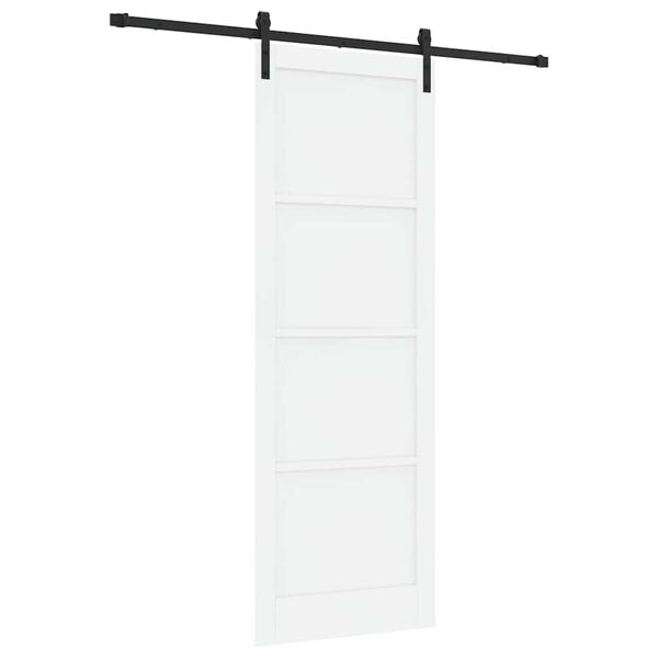 vidaXL Porta Deslizante Branco e Preto 83 x 232 cm