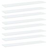 vidaXL Prateleiras estante 8 pcs 100x20x1,5 cm contraplacado branco