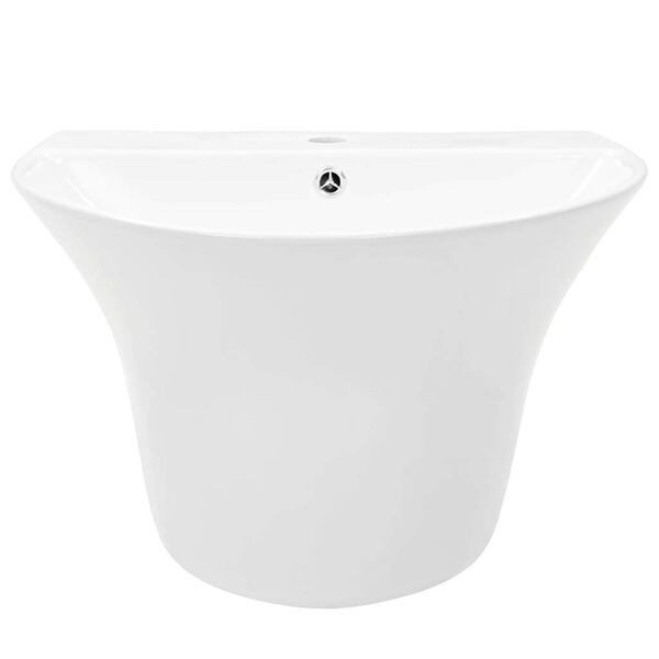 vidaXL Lavabo Branco 56 x 48 x 42 cm Cer&acirc;mica Vidrada