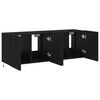 vidaXL M&oacute;veis de parede p/ TV com luzes LED 2 pcs 60x35x41 cm preto