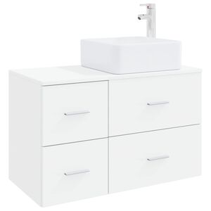 vidaXL Conjunto de M&oacute;veis para Banheiro 2 pcs Branco