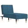 vidaXL Chaise longue veludo azul