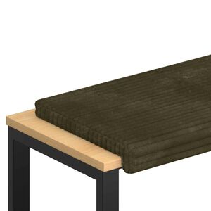 vidaXL Almofada de Banco Veludo Cotel&ecirc; Verde Profundidade 35 cm