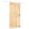 vidaXL Porta Deslizante Natural e Branco 100 x 210 cm
