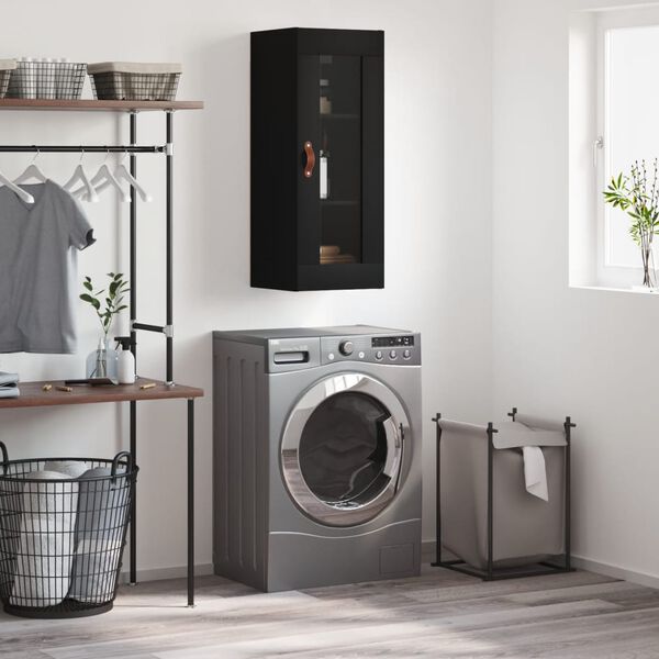 vidaXL Arm&aacute;rio de parede 34,5x34x90 cm preto