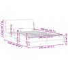 vidaXL Estrutura de cama com cabeceira Dover 140x200 cm veludo rosa