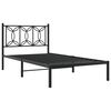 vidaXL Estrutura de cama com cabeceira 100x190 cm metal preto