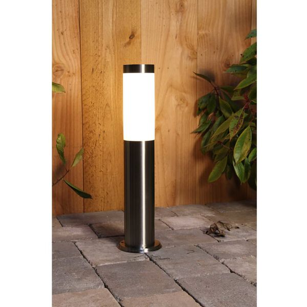 Luxform Ilumina&ccedil;&atilde;o poste para jardim LED solar Idaho prateado 39135