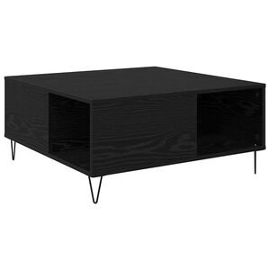 vidaXL Mesa de centro Carvalho Preto 80 x 80 x 36,5 cm