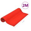 vidaXL Relva artificial com pit&otilde;es 2x1,33 m vermelho